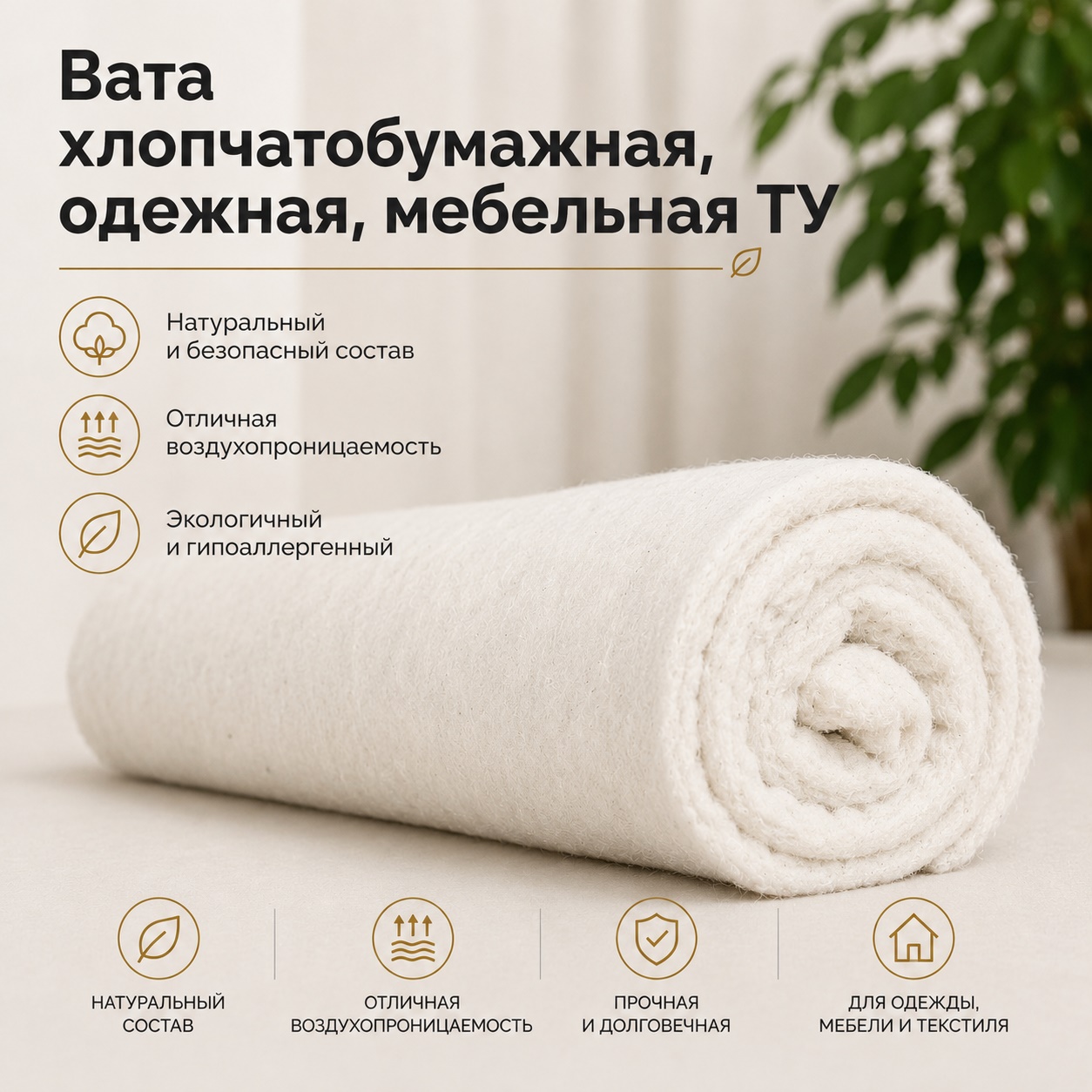Вата х/б ТУ